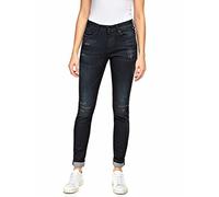 REPLAY Women's Luzien Broken Edge Jeans, 007 Dark Blue, 3132