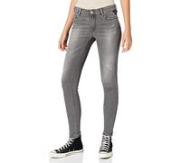 REPLAY Women's Luzien Broken Edge Jeans, 096 Medium Grey, 25W / 30L