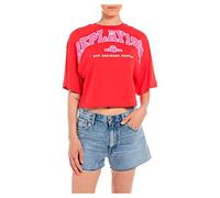 REPLAY Women's Short Sleeve Jersey T-Shirt, 159 Red, XS