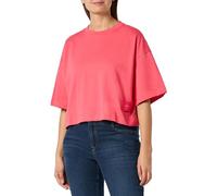 REPLAY Women's Short-Sleeved Cotton T-Shirt Second Life Collection, Hibiscus 061 (Pink), L