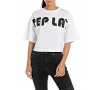 Replay women's short-sleeved cotton T-shirt, white (White 001), M