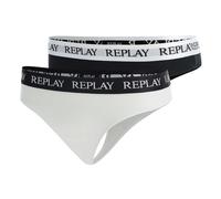 Replay Women's Strings, 2-Pack - String, Logo Band, Cotton Blend