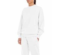REPLAY women's sweatshirt Second Life made of 100% cotton, Optical White 001 (White), XS