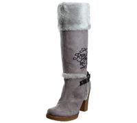 Replay Women's Valler Dark Grey Fur Trimmed Boots GWP36.002.C0003S.019 3 UK