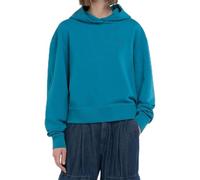 Replay Women's W3711 Hooded Sweatshirt, 181 Peacock, M