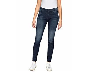 REPLAY Women's WHW689 Indigo Power Stretch Jeans, Dark Blue 007-2, 24W / 32L