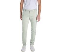 Replay Zeumar Hyperchino Men's Slim Fit Chino Jeans Colour X-Lite, 005 Light Mint, 34 W/32 L