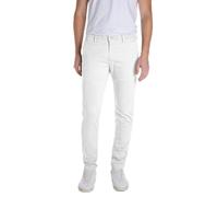 Replay Zeumar Hyperchino Men's Slim Fit Chino Jeans Colour X-Lite, 011 Natural White, 34 W/32 L