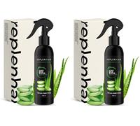 Replenhair Rice Water Aloe Vera Hair Growth Spray - Leave-In Conditioner for Thicker, Longer Hair - Reduces Hair Fall - 12H Hydration, 100% Natural & Organic Hydrating Mist - 250ml (Pack of 2)