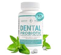 Replenish the Good Dental Probiotic, 30 Sugar Free Chewable Tablets, Mint Flavor - Vegan Supplements w/BLIS K12 & M18 - Boosts Oral Health - Fights Ba