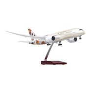 Replica Aircraft Models 1/130 Simulation Civil Airliner Model 43cm For Etihad Airways 787 Scale Model Aircraft Replicas With Wheels Miniature Airplane Model(With light)
