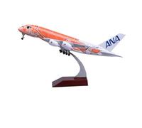 Replica Aircraft Models 18cm Scale Model Airplane 1:400 For ANA A380 Flying Turtle Aircraft Model Civil Aviation Cargo Plane Miniature Airplane Model(Orange)