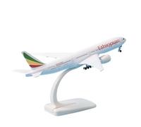 Replica Aircraft Models 20cm Metal Die-cast Model Airplane 1/400 Scale For Ethiopian Airlines Passenger Aircraft Model For Boeing 777 Miniature Airplane Model