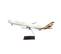 Replica Aircraft Models 47cm Die-cast Metal Airplane 1:135 For Uganda Airlines 330 Passenger Aircraft Model With Wheels Miniature Airplane Model(With light)