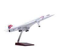 Replica Aircraft Models 50cm Scale Collectible Metal Aircraft Replicas For British Airways Concorde 1:125 Simulation Aircraft Model Miniature Airplane Model(NO light)