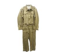 Replica British Army WW2 Denim Tank Suit Kay Canvas Overall Coverall Military (Khaki, Large)