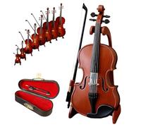 Replica Collectible mini Violins, Miniature Musical Instrument, The Worlds Smallest Miniature Musical Instrument Dollhouse Accessory Or Keychain Charm (3.15in)