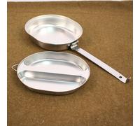 Replica US Army Mess Tins Set Stainless Steel 2 piece Kit Cook Set AG1253