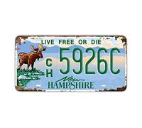 Replica Vintage License Plate, New Hampshire Wildlife, Embossed Metal Number Tags, Prop Vanity Car Registration Plates, 12x6 Inch