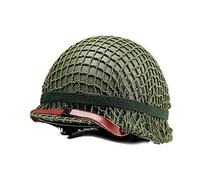 Replica WW2 US M1 Helmet Green, With Mesh Protection, Adjustable By Net/Canvas Chin