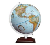 Replogle Aragon 12" Desktop World Globe, Raised Relief, Up-to-Date Cartography, Made in USA (Blue Ocean)