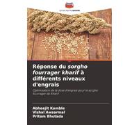 Réponse du sorgho fourrager kharif à différents niveaux d'engrais: Optimisation de la dose d'engrais pour le sorgho fourrager de Kharif