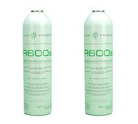 REPORSHOP - Refrigerant Gas R600a - 2 Bottles of 420g - Isobutane Gas for Refrigerators - Compatible with most Refrigerators, Cold Cabinets, Bottle Racks, Freezer - High Efficiency