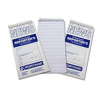 Reporter’s Notebook - Spiral Notebook, Notepad, Writing Pad for Professional Reporters & Journalists for Taking Notes, Field Book, Pittman Ruled- 4 x 8 Inches, 70 Sheets / 140 Pages (Pack of 3)