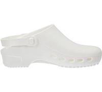 REPOSA - Clogs for Women and Men Eco Model, Clogs for Work (Beauticians, Hairdressers) Versatile, Comfortable and Light Even at Home, Flip Strap and Non-Slip Sole - Made in Italy, White, 2/3 UK