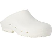 REPOSA Easy Clogs, Sanitary Shoes, Antistatic Natural Polymer, Work Shoes, Latex-, Comfortable, Light, Side Holes, Anatomical Sole, SRC Sole White