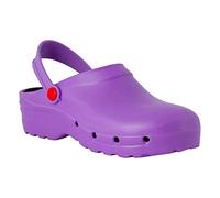 REPOSA Light Shock, Sanitary Clogs for Women Men in EVA, SRC Antibacterial Non-Slip Sole and Flip Strap, Anatomical Anti-Shock Sanitary Slippers, Lightweight Breathable Sanitary Shoes, Lilac, 5 UK
