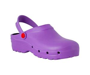 REPOSA Light Shock, Sanitary Clogs for Women Men in EVA, SRC Antibacterial Non-Slip Sole and Flip Strap, Anatomical Anti-Shock Sanitary Slippers, Lightweight Breathable Sanitary Shoes, Lilac, 5 UK
