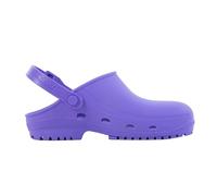 REPOSA MAX Clogs, Sanitary Clogs, Antistatic Natural Polymer, hi-tech thermoplastic Compound SEBS, Latex Comfortable, Light, Closed Upper, Side Holes, Anatomic SRC Sole Purple
