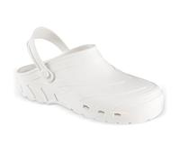 REPOSA Power Sanitary Clogs for Men and Women Nurse Shoes Mesh EVA Comfortable and Lightweight Base Upper with Side Holes and Anatomical Footbed, White, 7 UK