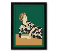 Repose in Geometry Art Deco Framed Wall Art Print A1 (84.1×59.4cm) Black, Wall Decor for Living Room, Bedroom, Office & Home, Ready to Hang, Art Gift