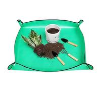 Repotting Mat - 39.37 Inches PE Waterproof Pad | Foldable Garden Soil Mat Stain Resistant Protector For Indoor Outdoor Pots Flowers Bonsai Seedlings Easy Cleanup Durable Gardening Accessory Home Green