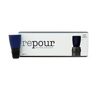 Repour Wine Saver, Wine Preserver and Stopper Removes Harmful Oxygen from Your Wine, Simple and Effective, Glass, Multi-Colour, Pack of 4