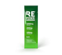 REPOWR Apple 30's - Clean Electrolytes Sachets Made with Natural Desert Salt | 1000mg Sodium. 200mg Potassium. 100mg Magnesium | Sugar Free. No Calories | Vegan, Keto and Fasting Friendly