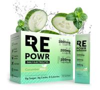 REPOWR Cucumber Mint 30's - Clean Electrolytes Sachets Made with Natural Desert Salt | 1000mg Sodium. 200mg Potassium. 100mg Magnesium | Sugar Free. No Calories | Vegan, Keto and Fasting Friendly