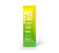 REPOWR Lemon Lime 30's - Clean Electrolytes Sachets Made with Natural Desert Salt | 1000mg Sodium. 200mg Potassium. 100mg Magnesium | Sugar Free. No Calories | Vegan, Keto and Fasting Friendly