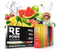 REPOWR Taster 8's All Flavours - Clean Electrolytes Sachets Made with Natural Desert Salt | 1000mg Sodium. 200mg Potassium. 100mg Magnesium | Sugar Free. No Calories | Vegan, Keto and Fasting Friendly