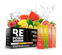 REPOWR Variety 20's Mix 1 - Clean Electrolytes Sachets Made with Natural Desert Salt | 1000mg Sodium. 200mg Potassium. 100mg Magnesium | Sugar Free. No Calories | Vegan, Keto and Fasting Friendly