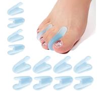 Reppkyh 12 Pieces Gel Toe Separator, Flared Toe Spacers for Overlapping, Silicone Hammer Toe Cushions for Overlapping Toes, Cushion Crest for Men and Women