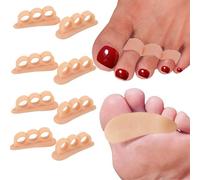 Reppkyh 8 Pieces Hammer Toe Corrector Gel Toe Straighteners with 3 Loops - Realign Bent, Crooked, Curled, Claw, Hammer Toes - Cushion Crest for Men and Women