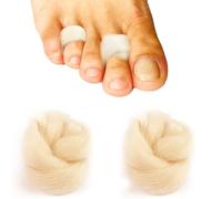Reppkyh Lambs Wool for Toes Soft Feet Cushion Toe Separator Lambs Wool Corn Cushion Pads Blister Prevention Bunions Callus Remover Cushions