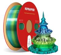 RepRapper Forest Rainbow Silk PLA Filament 1.75mm, Shiny Gradient Multicolor 3D Printer Filament, High Gloss PLA, ±0.03mm, 1kg Spool, Smooth & Easy Print for FDM 3D Printers