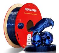 RepRapper Glitter Black Blue Gradient 3D Printer Filament, Beautiful Color Change 1.75 Silk PLA, Dual Color 1KG PLA Filament (2.2lbs), Colorshift 3D Printing Filament for 3D Printer