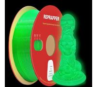 RepRapper Luminous PLA Filament 1.75 mm Glow in the Dark Luminous 3D Printing Filament, Dimensional Accuracy +/- 0.03 mm, 1 kg (2.2 lbs) Cardboard Spool, Luminous PLA for 3D Printers, Green
