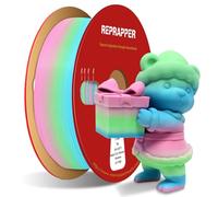 RepRapper Matte Rainbow 3D Printer PLA Filament 1.75 +/- 0.03mm, 1 kg Filament 3D Printer, Multicoloured Colour Gradient, Ideal for Creative Projects & Models