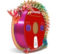 Reprapper PLA Filament 1.75mm 1KG - Red/Gold/Blue Tri Colour Silk PLA Filament, Multicolour Filament for 3D Printing, High Glossy Co-Extrusion 3D Printer Filament, Smooth & Easy Printing